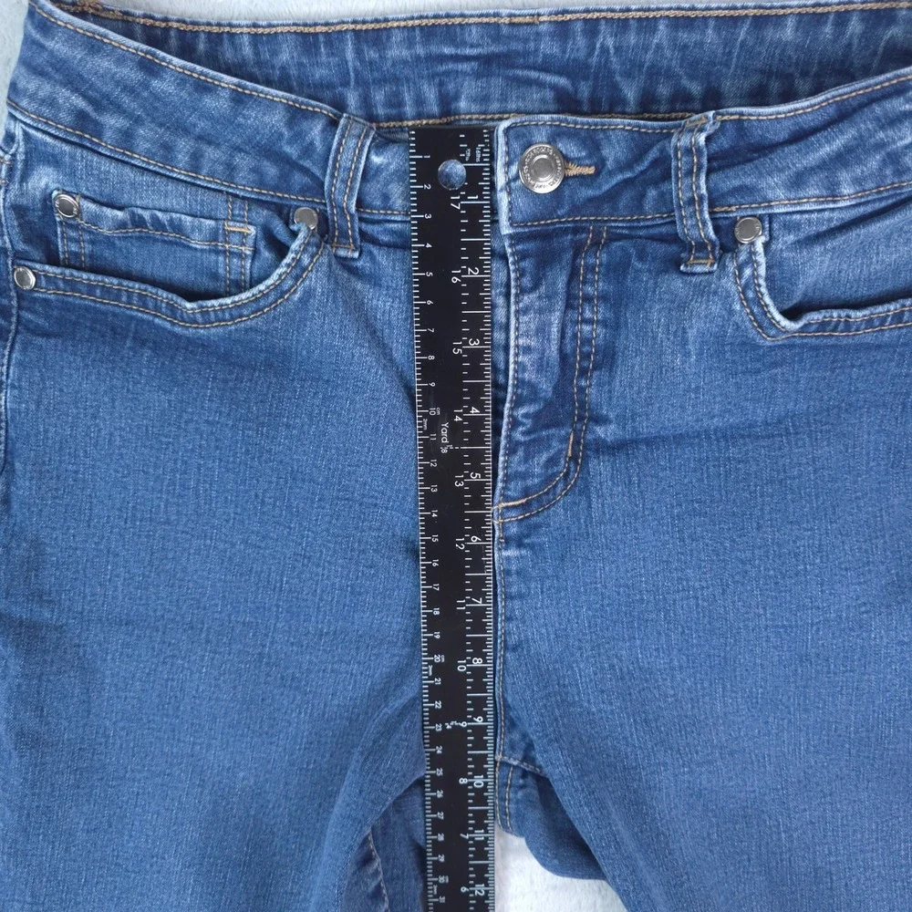 Kim Rogers Denim Bermuda Shorts‎ Womens 8P (28x10.5) fBlue Stretch Petite Jorts